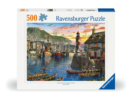 Ravensburger Puzzle 500 pc Sunrise in the Harbor 12000212V