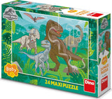 Dino Puzzle 24 pc, The world of dinosaurs 35028D