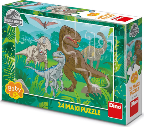 Dino Puzzle 24 pc, The world of dinosaurs 35028D