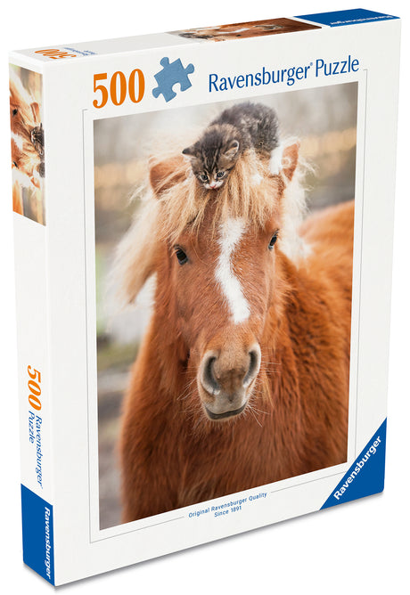 Ravensburger Puzzle 500 Pieces: Pony And Cat 12001901V