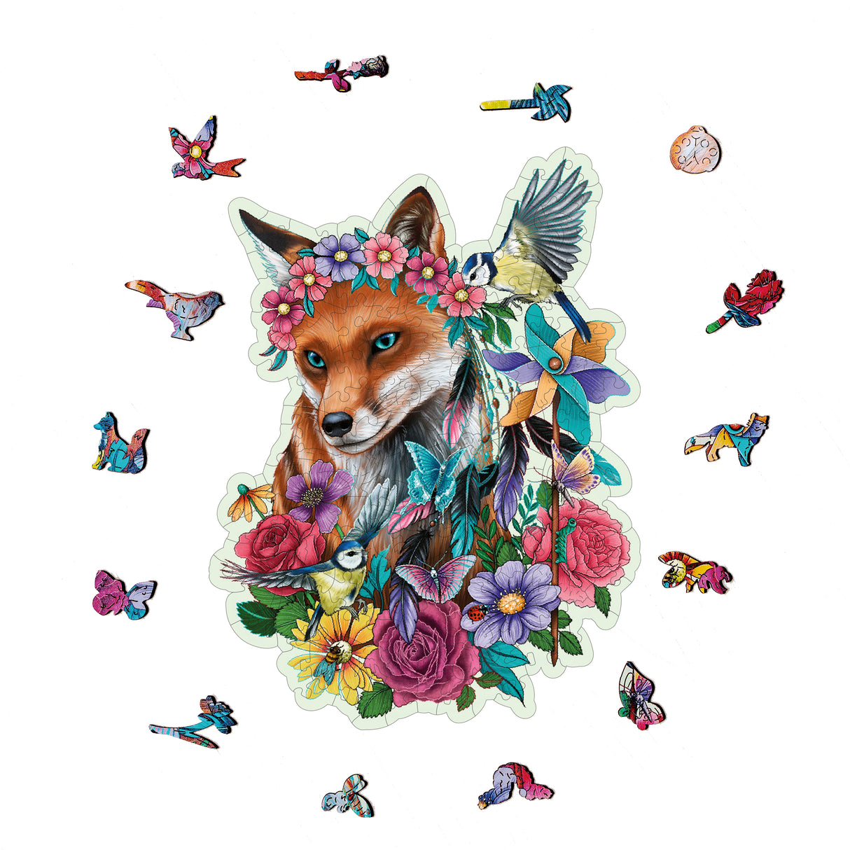 Ravensburger Wooden Puzzle 150 pc Colorful Fox 175123V
