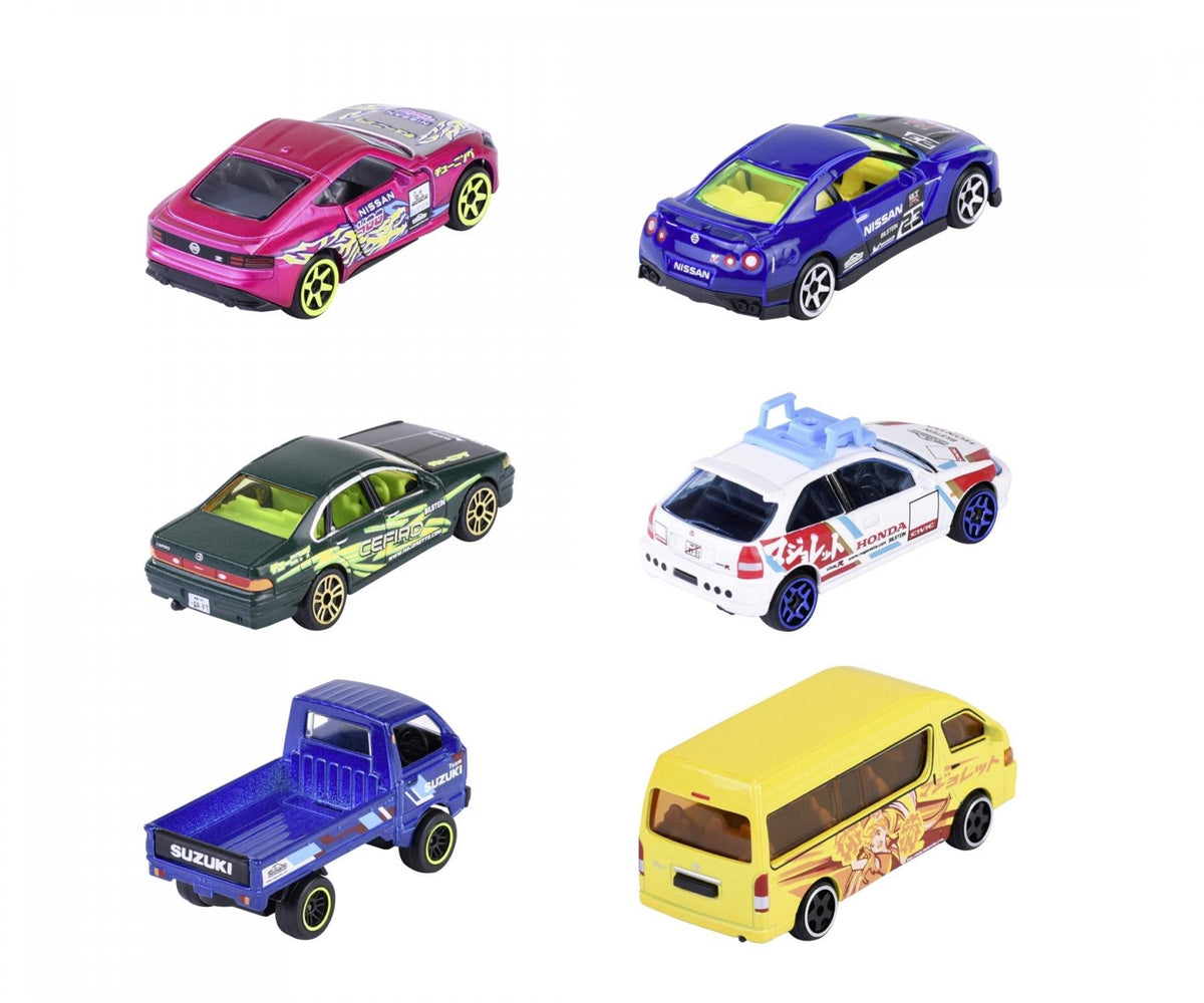 Simba Majorette Deluxe Cars: Japan Series - 6 different 212051030B