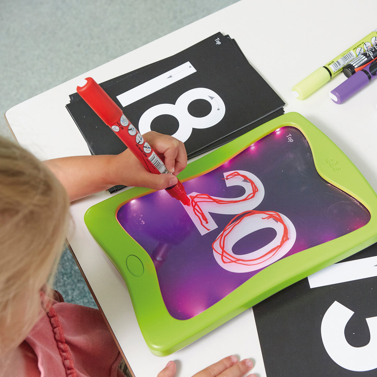 TTS Mini Mark Making Glow Boards (set of 6) EY10006B