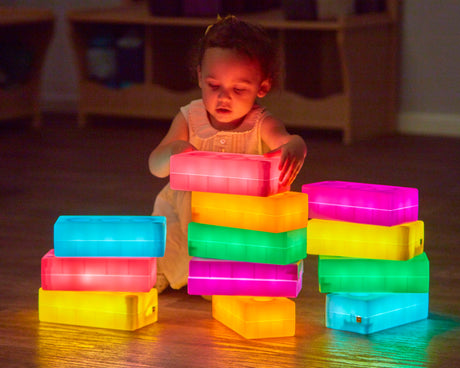 TTS Light Up Glow Construction Bricks 12pk EY10970B