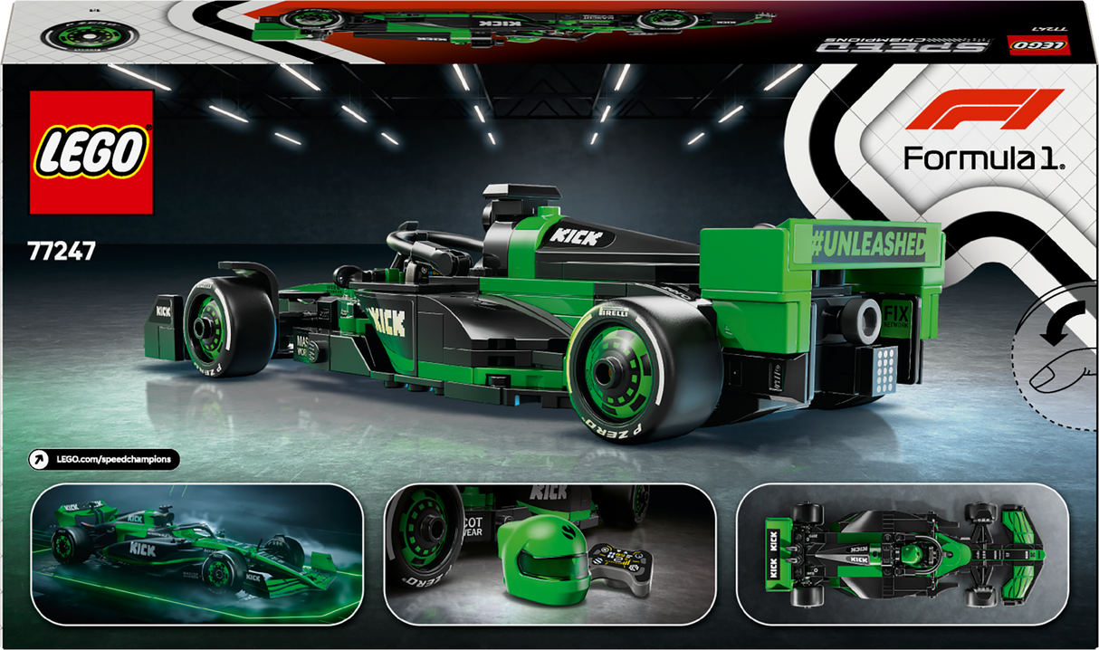 LEGO Speed Champions KICK Sauber F1 Team C44 Race Car 77247L
