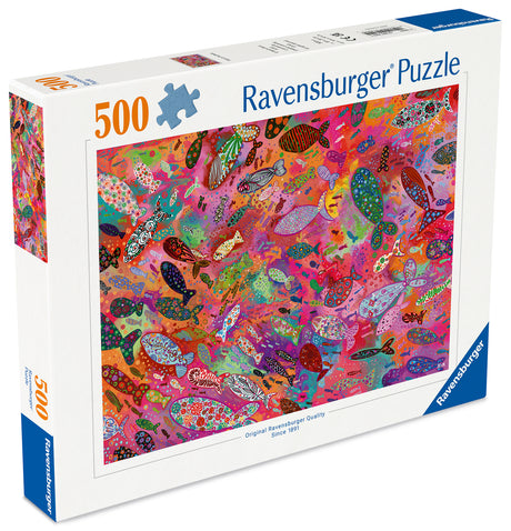 Ravensburger Puzzle 500 Pieces: Fish In Fuchsia 12001844V