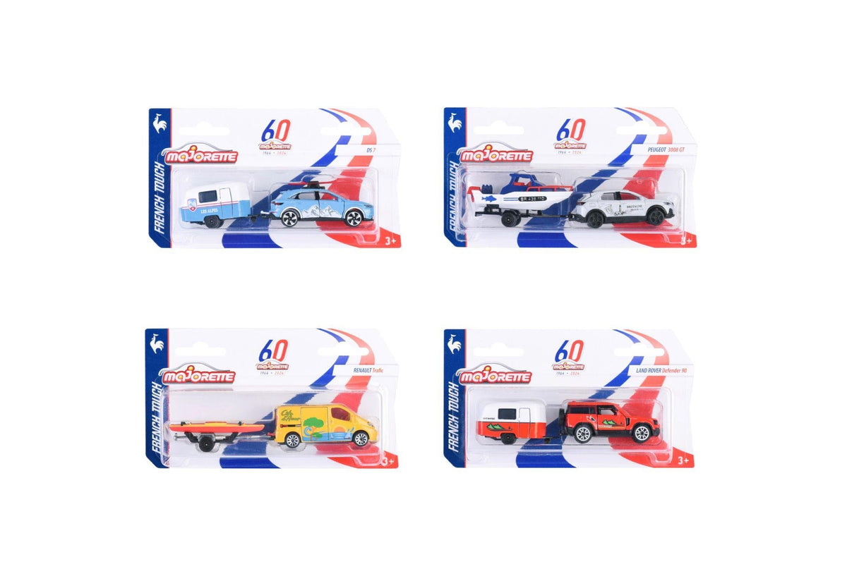Simba Majorette Cars With Trailer: French Touch - 4 different 212055014B