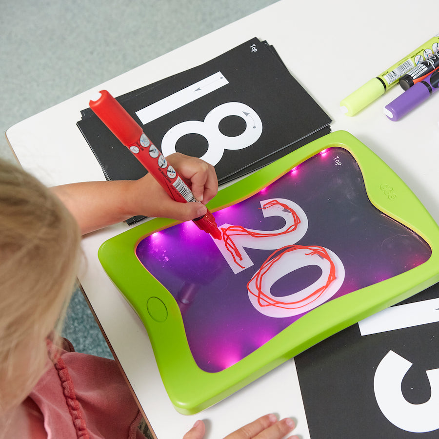 TTS Mini Mark Making Glow Boards (set of 6) EY10006B