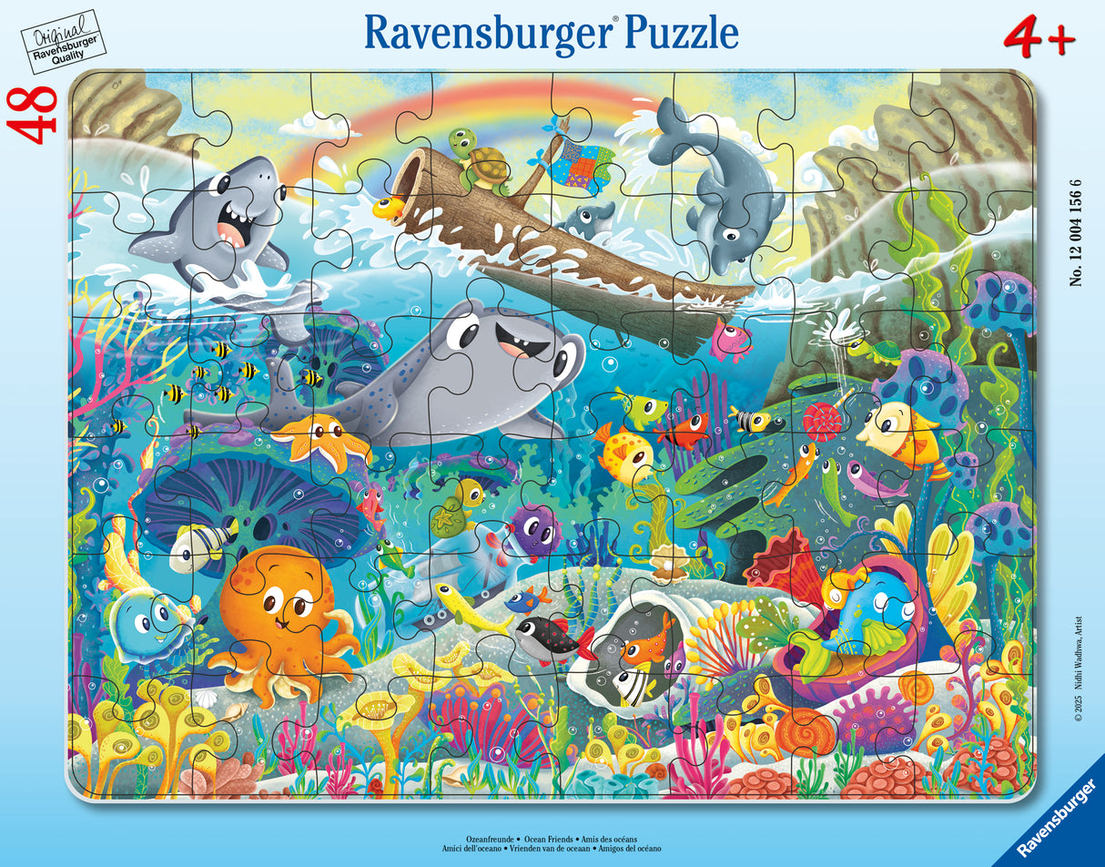 Ravensburger Frame Puzzle 48 Pieces: Happy Sea Animals 12004156V