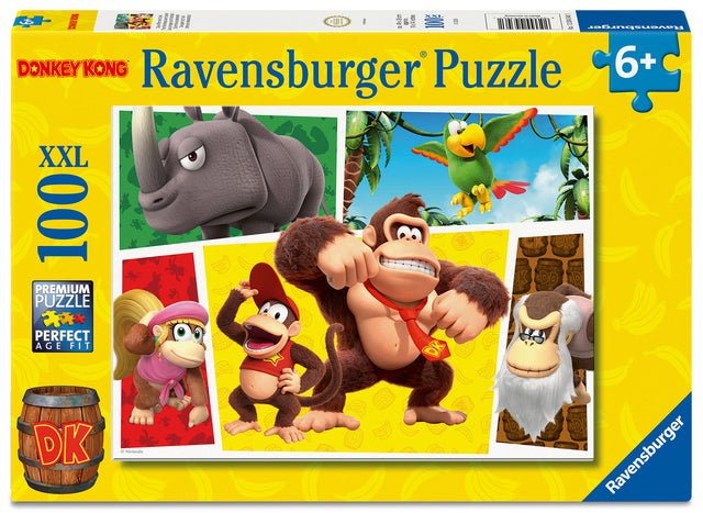 Ravensburger Puzzle 100 XXL Pieces: Nintendo Super Mario Donkey Kong - The Monkeys are loose! 12004346V