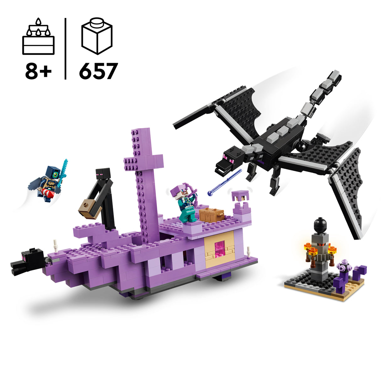 LEGO Minecraft The Ender Dragon and End Ship 21264L
