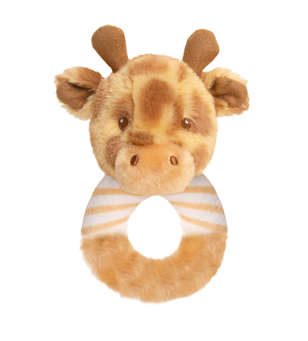 Keel Toys Keeleco Huggy Giraffe Ring Rattle, 14 cm SE6719K