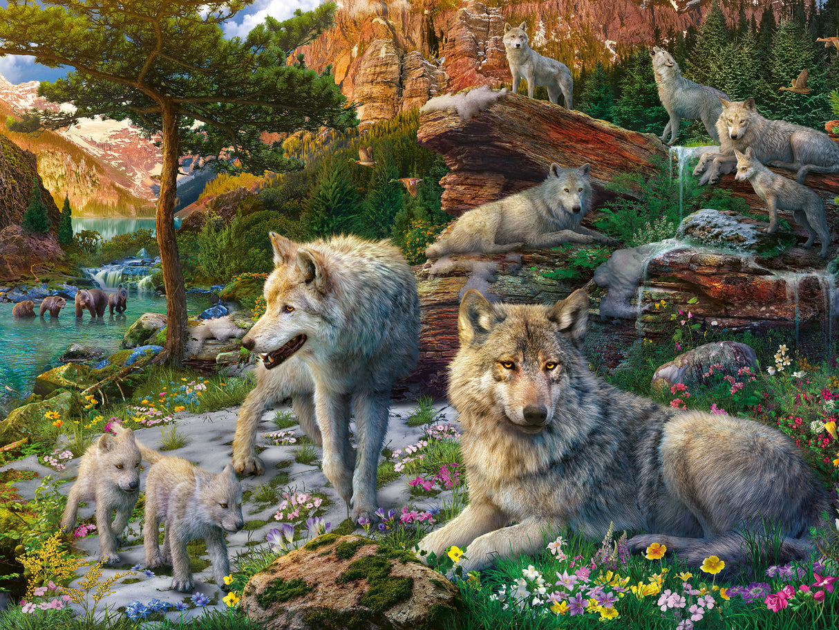 Ravensburger Puzzle 1500 Pieces: Wolves in Spring 12000719V