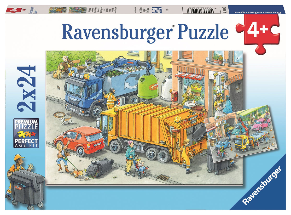 Ravensburger puzzle 2x24 pc Garbage Sorting 050963V