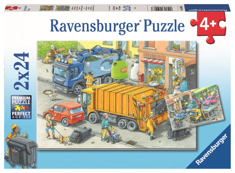 Ravensburger puzzle 2x24 pc Garbage Sorting 050963V