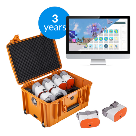 ClassVR Premium Set of 8 (64GB) with 3-years license CVR264-CRS-8-A-L3
