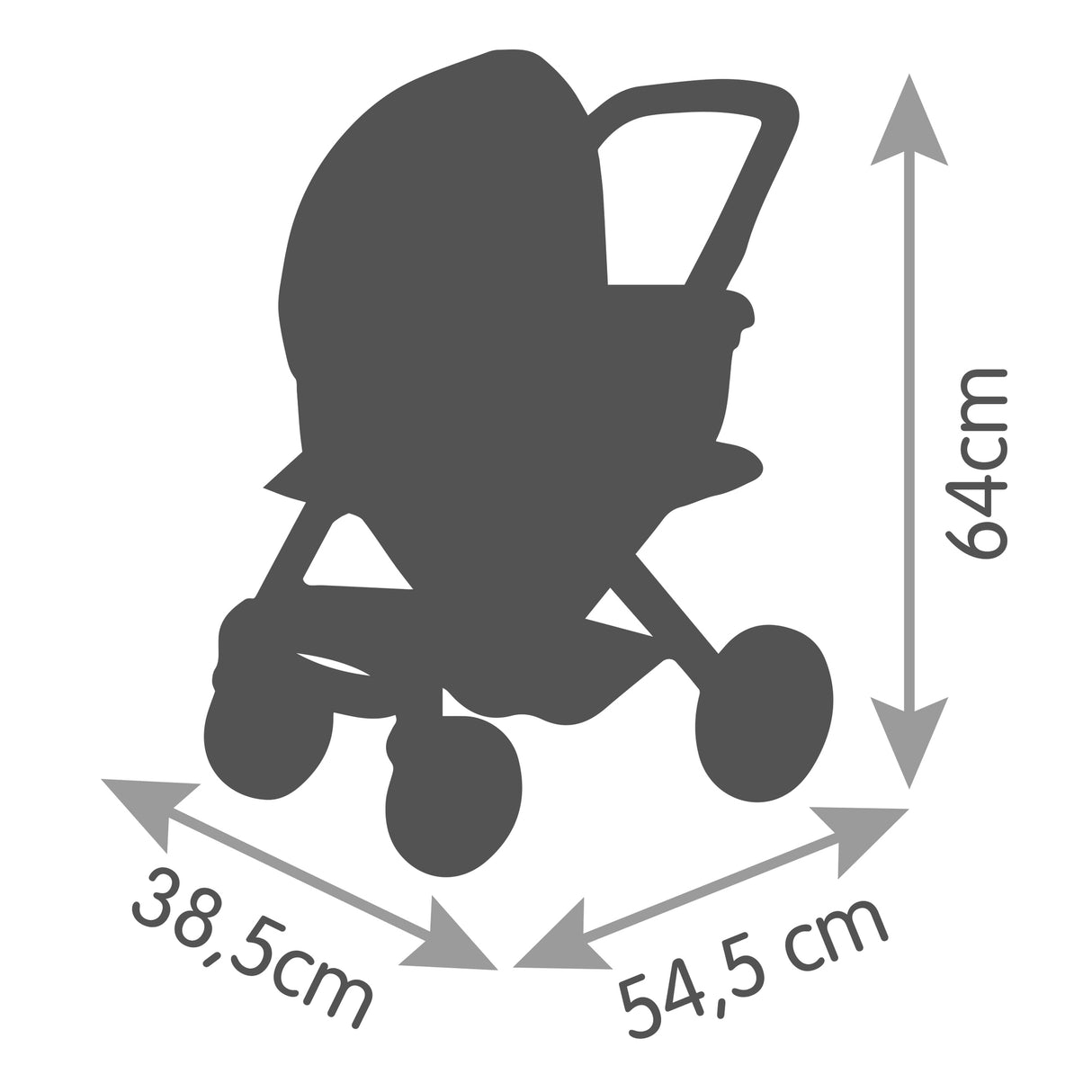 Smoby Doll Pram Maxi Cosi Quinny 3in1 Deep Pram Gondola Stroller 253120S
