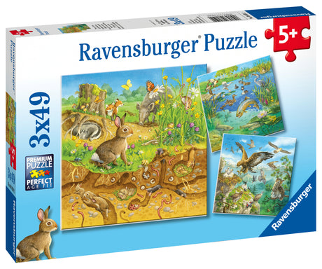 Ravensburger Puzzle 3x49 pc Animals 080502V