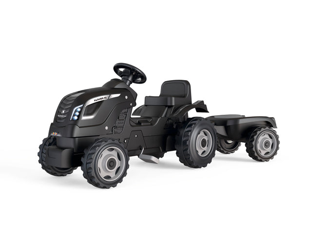 Smoby Farmer XL Black Tractor + Trailer 710131S