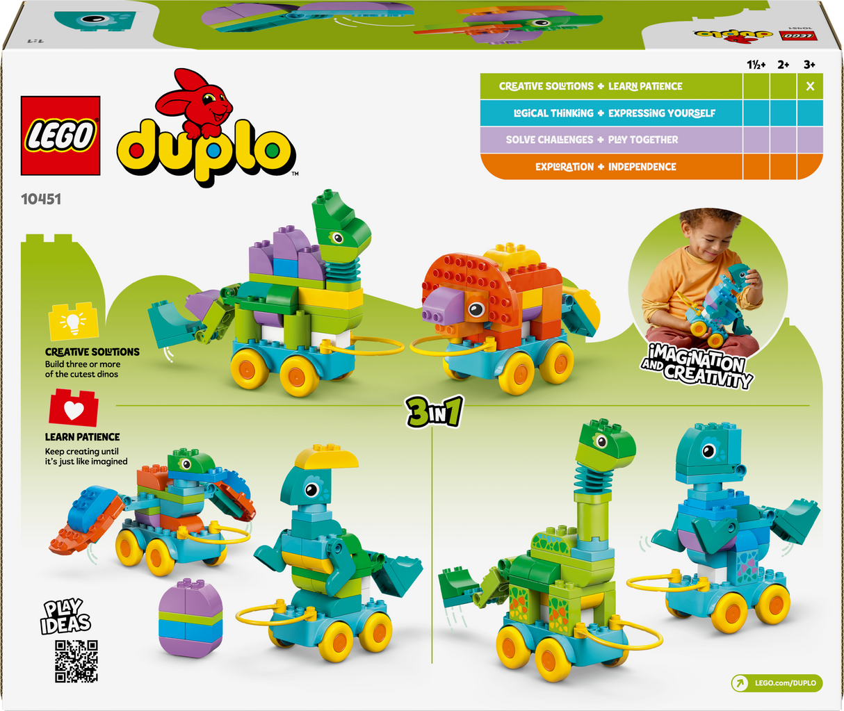 LEGO DUPLO 3in1 Dinosaurs on Wheels
 10451L