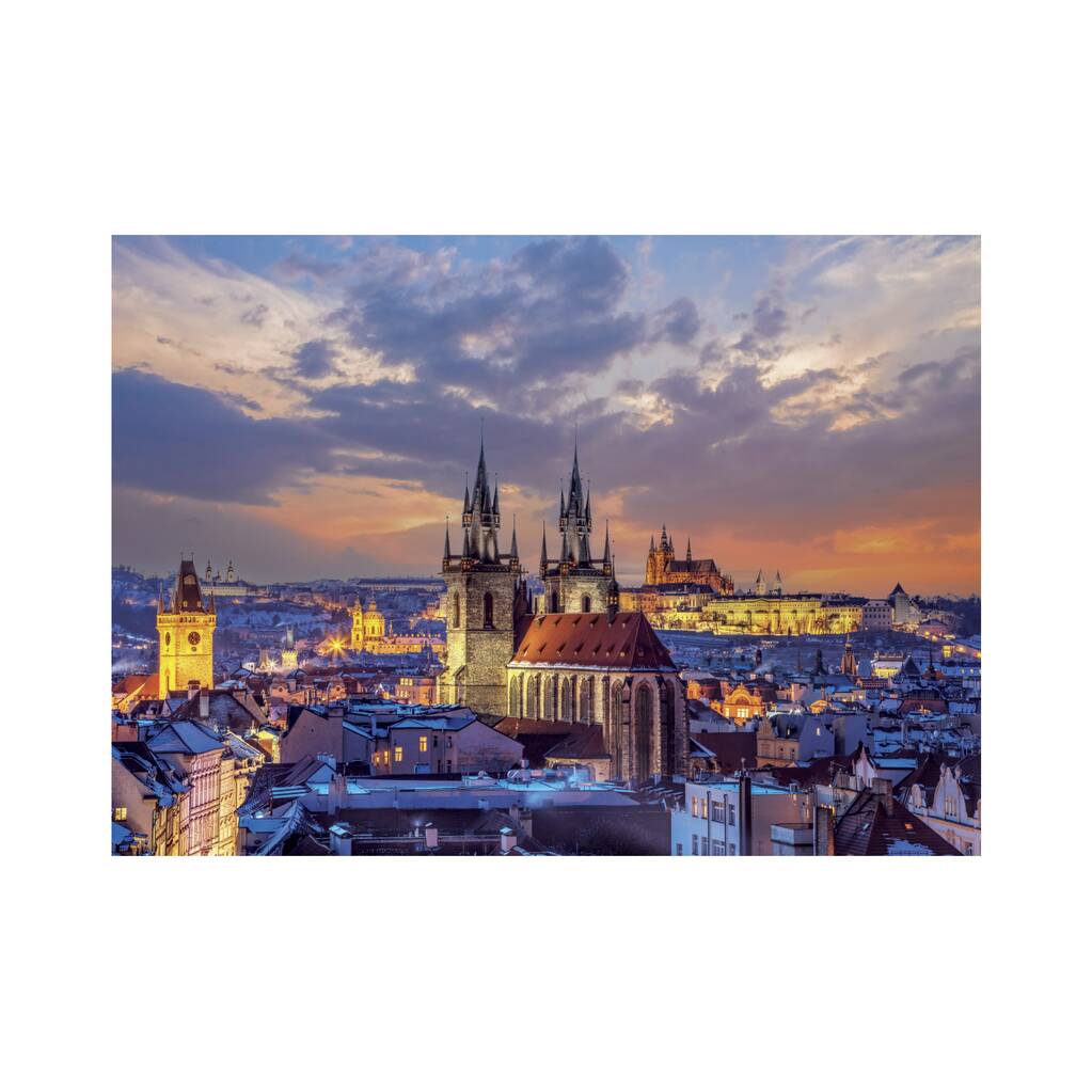 Dino Neon Puzzle 1000 Pieces: View On Prague Castle 54135D