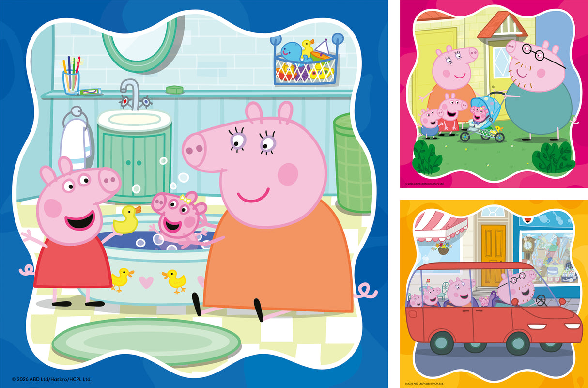 Ravensburger Puzzle 3x49 Pieces: Peppa Pig With Family 12004288V