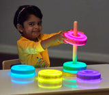 TTS Sensory Stacking Glow & Texture Discs 5pk EY11965B