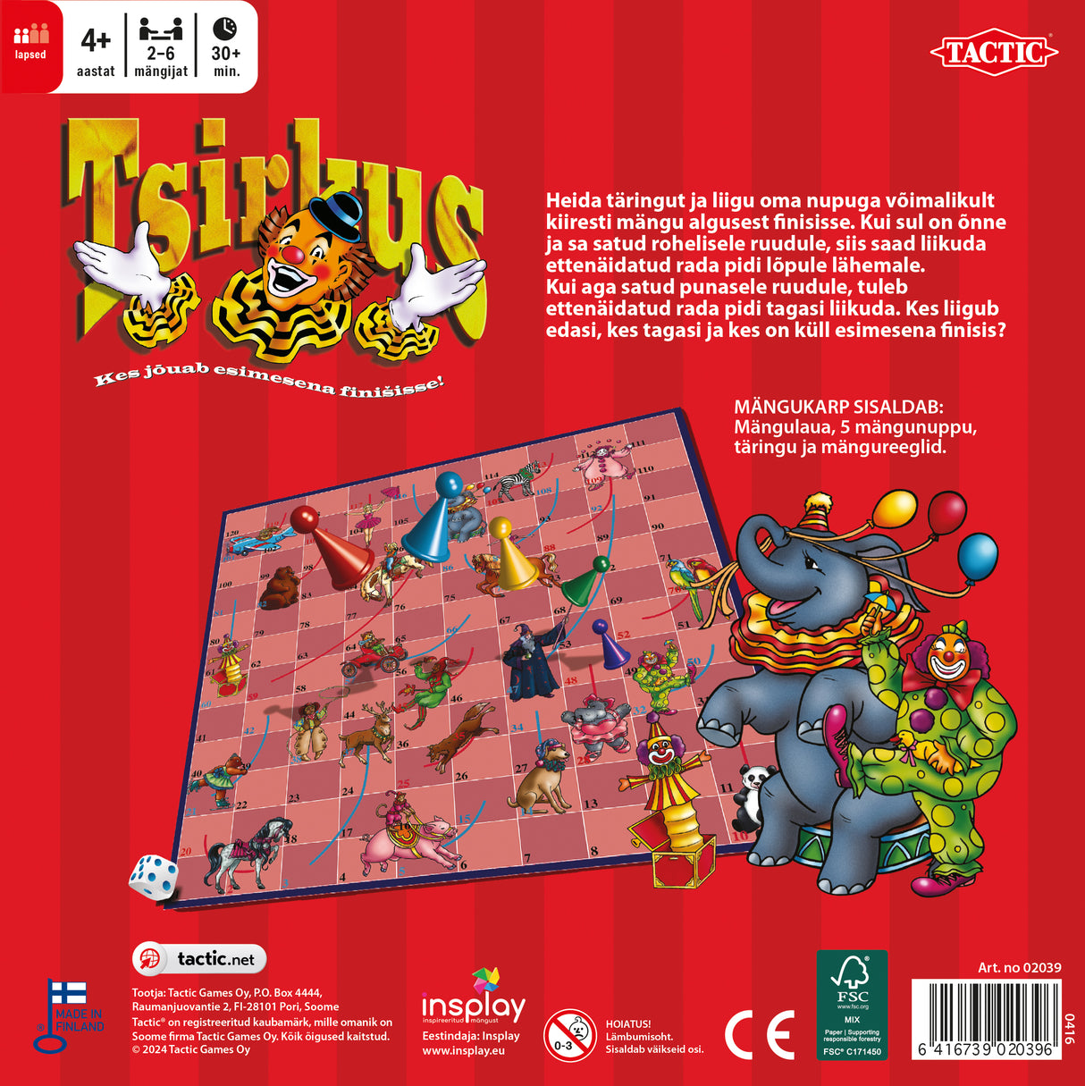 
Tactic Board Game Circus 02039T