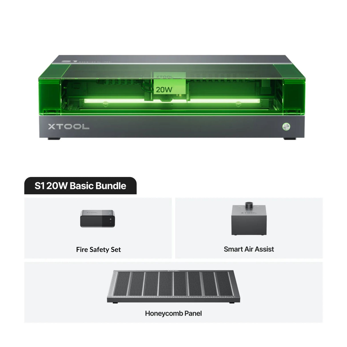 xTool S1 20W Diode Laser Cutter Basic Bundle, Class I P1030504