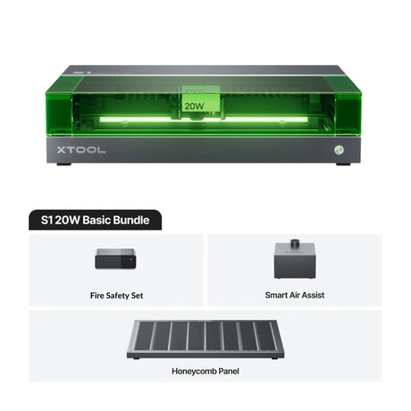 xTool S1 20W Diode Laser Cutter Basic Bundle, Class I P1030504