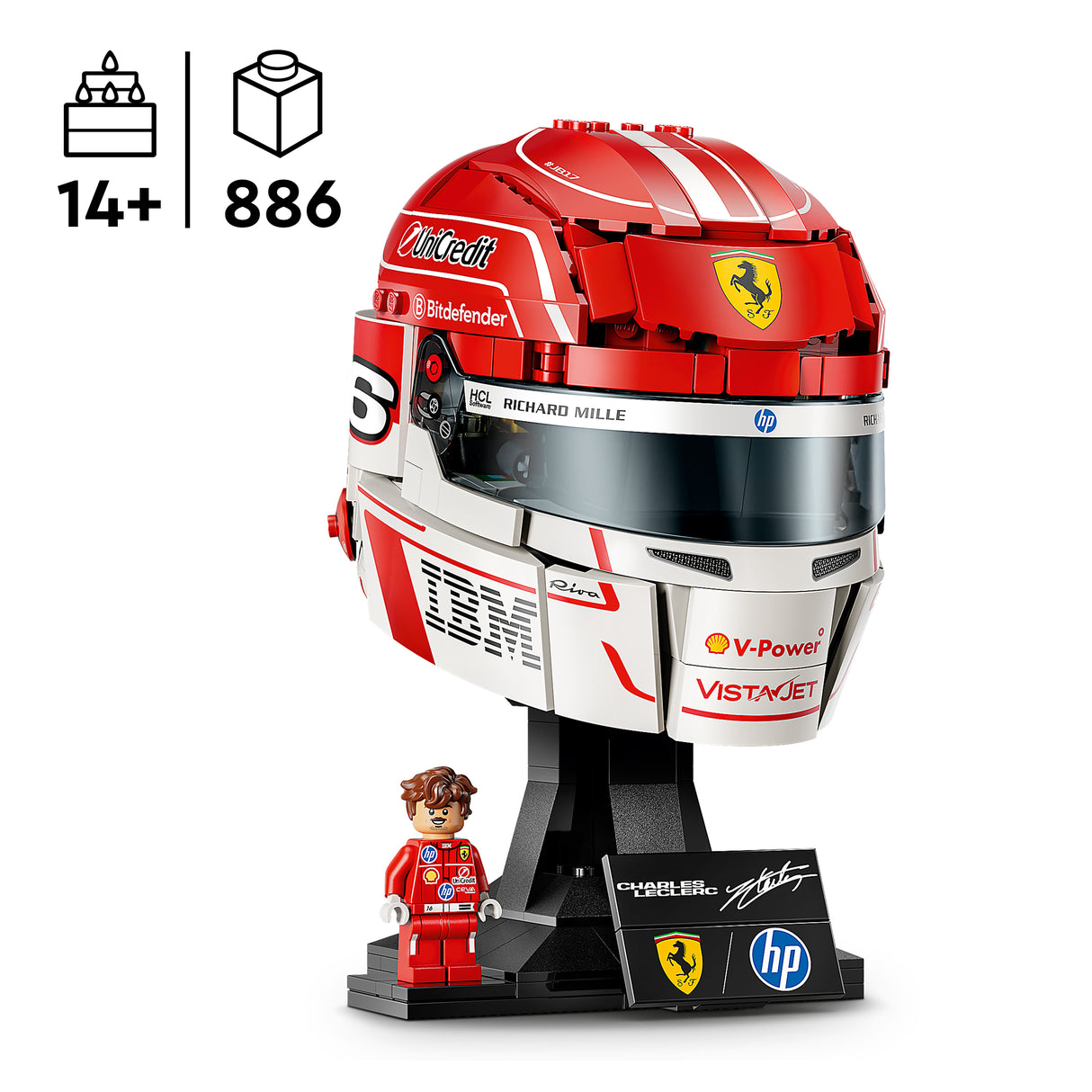 LEGO Editions Scuderia Ferrari HP Charles Leclerc Helmet 43014L