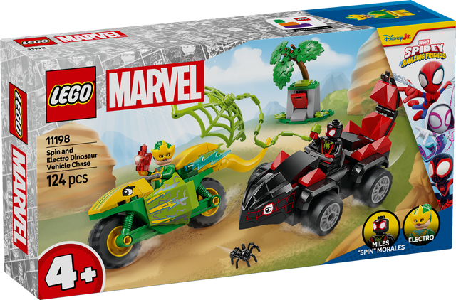 LEGO Spidey Spin and Electro Dinosaur Vehicle Chase 11198L