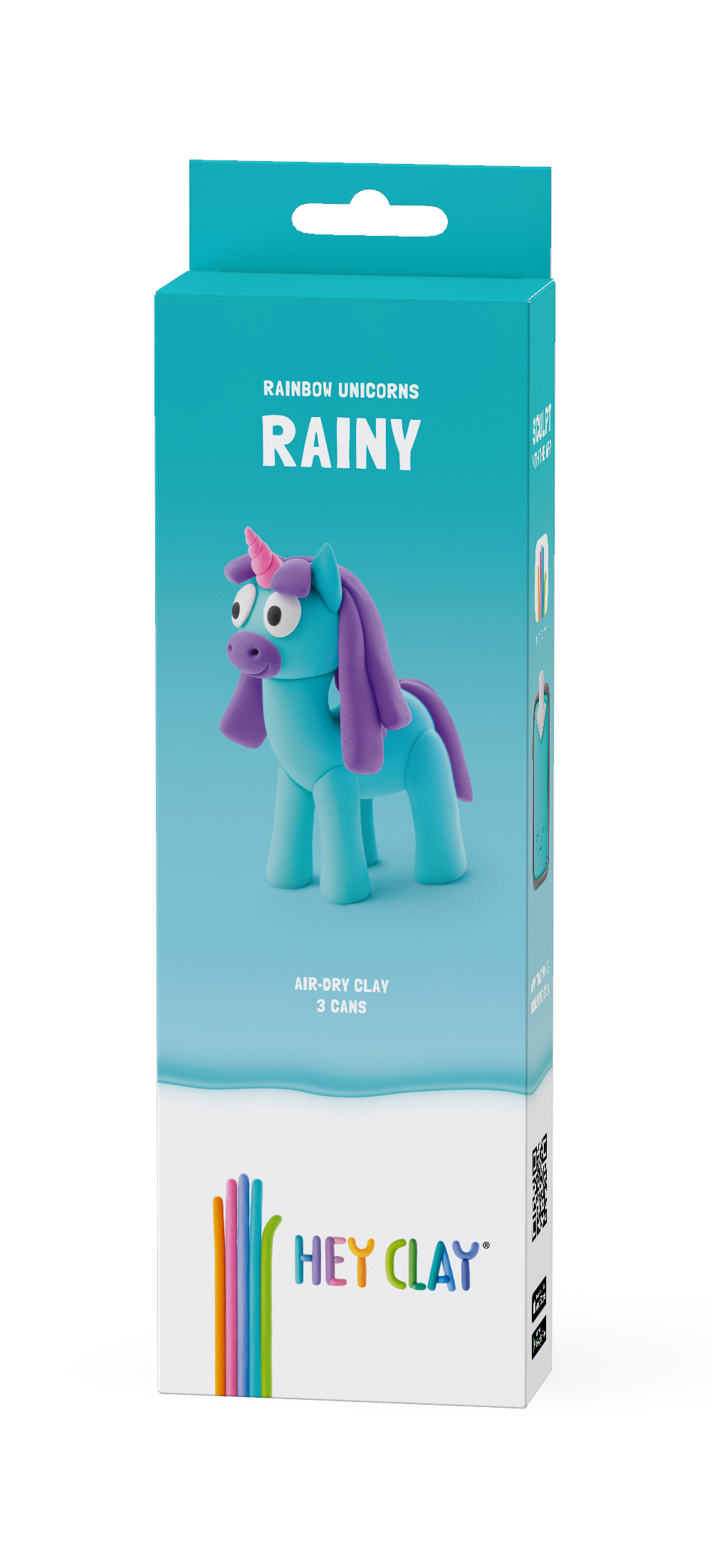 HEY CLAY Modeling Clay Unicorn Rainy 3 pc 30140E