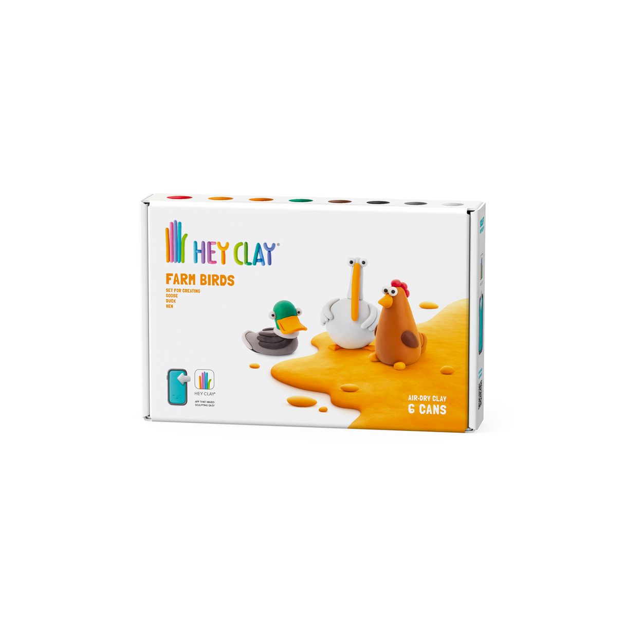 HEY CLAY Modelling Clay 6 pcs: Farm Bird Selection 60039E