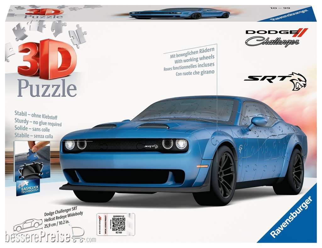 
Ravensburger 3D puzzle Dodge Challenger 112838V