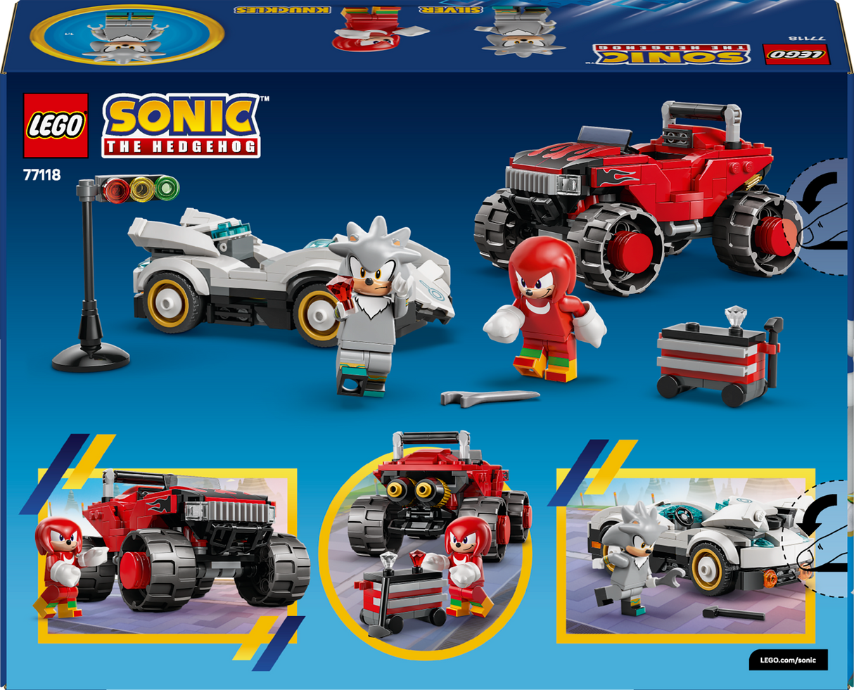 LEGO Sonic Silver's Car vs. Knuckles' Monster Truck 77118L