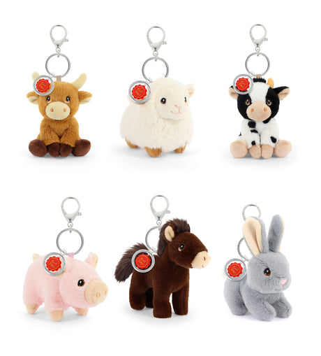 Keel Toys Keeleco Bag Charm: Farm, 12 cm - 6 designs BC4450K