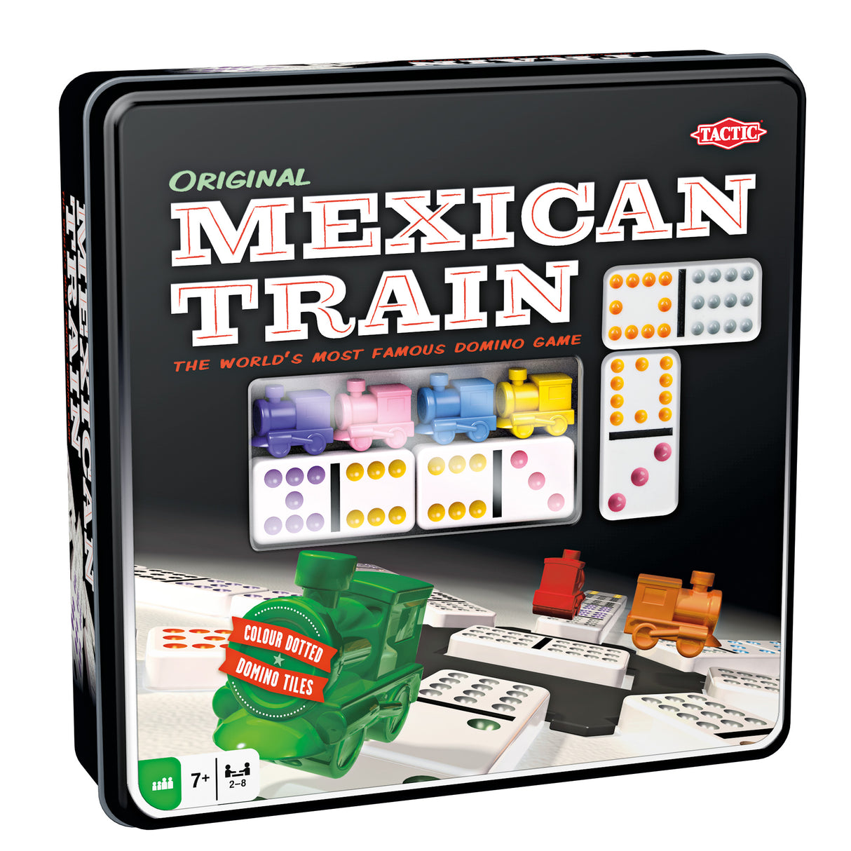 Tactic Board Game  Mexican Train - Tin Box 54005T