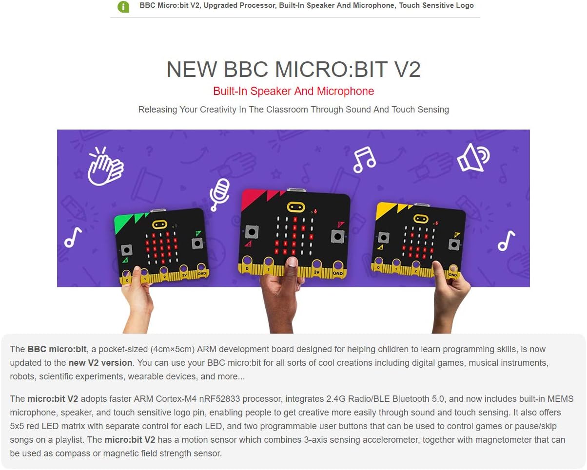 BBC micro:bit V2 Go Pack 2728765V2
