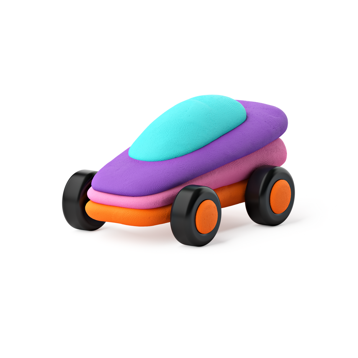 HEY CLAY Modeling Clay Happy Cars with Wheels 60902E