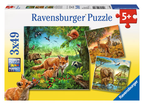 
Ravensburger Puzzle 3x49 pc World Animals 093304V