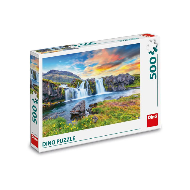 Dino Puzzle 500 pc Icelandic Waterfalls 50276D