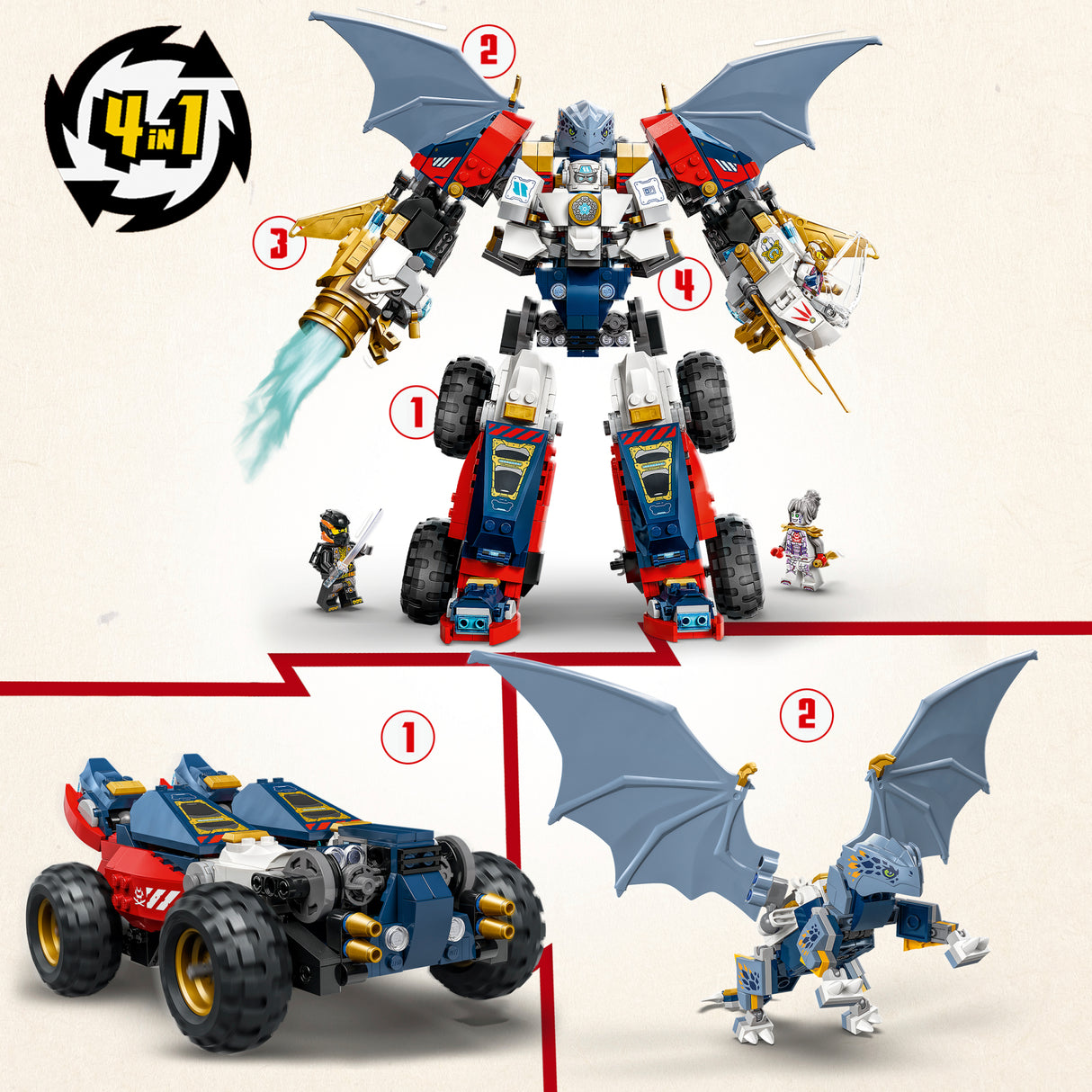 LEGO Ninjago Zane's Ultra Combiner Mech 71834L