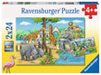 Ravensburger Puzzle 2x24 pc Welcome to the Zoo 078066V