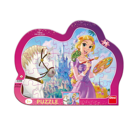 Dino Silhouette Frame Puzzle 25 Pieces: Rapunzel 31144D