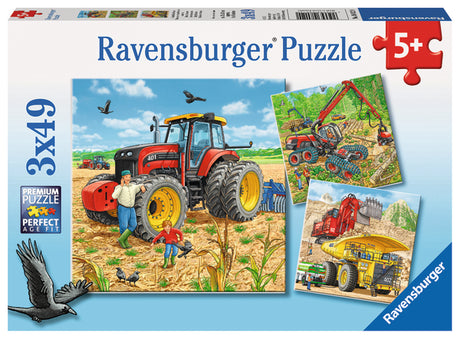 Ravensburger Puzzle 3x49 pc Giant Machines 080120V