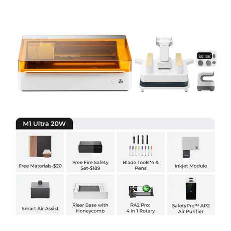 xTool M1 Ultra 20W 4-in-1 Ultimate Craft Bundle P1030692-ULTIMATE