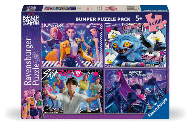 Ravensburger Puzzle  4x100 Pieces: KPop Demon Hunters 12004757V