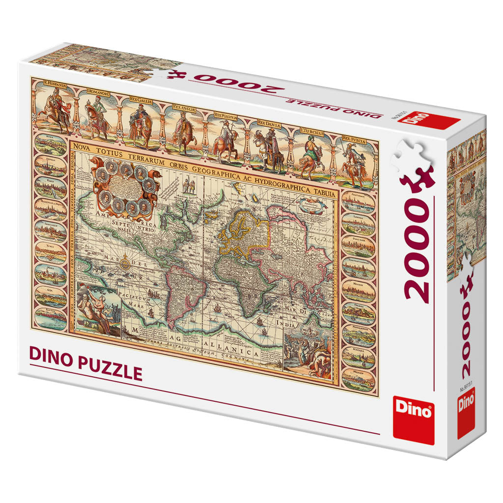 Dino Puzzle 2000 pc Antiquie World Map 56115D
