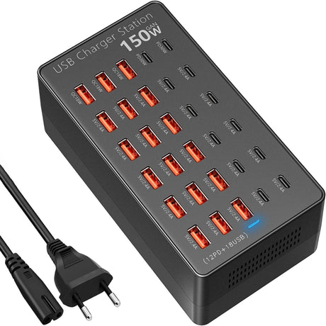 USB Charging Station 150W 30-Port USB-C and USB-A B0FLCH1WYC